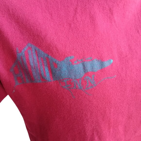 M Vintage 1980's Mens Tee Medium Single stitch T-shirt SMALL TOWN BAR SIGNAL USA - Picture 3 of 6